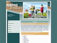 Tablet Screenshot of dynamicorthotics.com